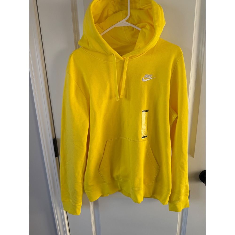 Nike Sportswear Club Fleece Womens Hoodie Yellow DQ5793-731 Size L